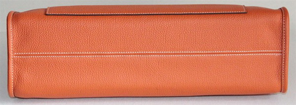 Replica Hermes Cowhide Cabag Weekender Bag Orange On Sale - Click Image to Close